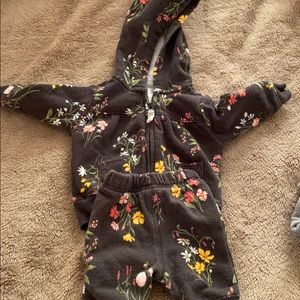Newborn hooded sweatsuit